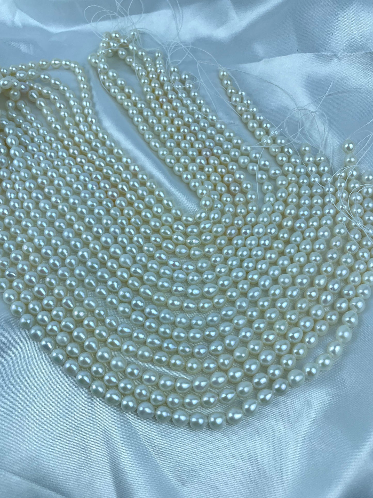 L02 Fresh water seedless pearls string for DIY 13-14"