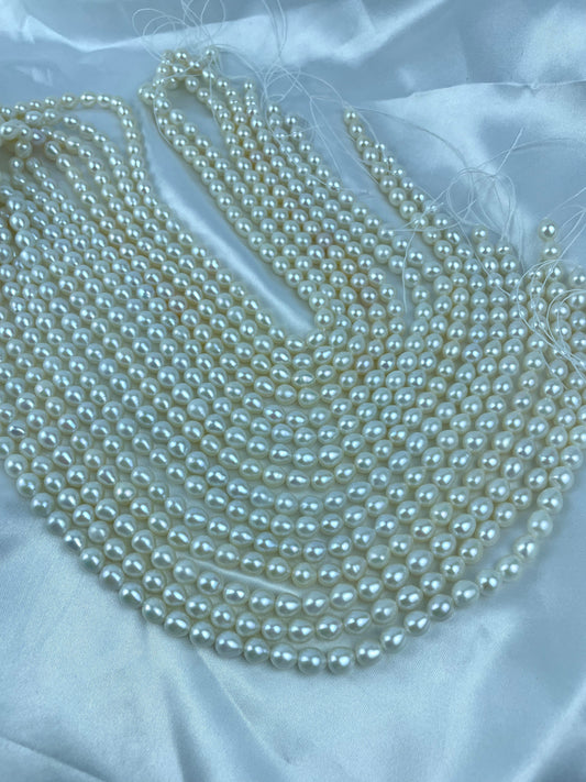 L02 Fresh water seedless pearls string for DIY 13-14"